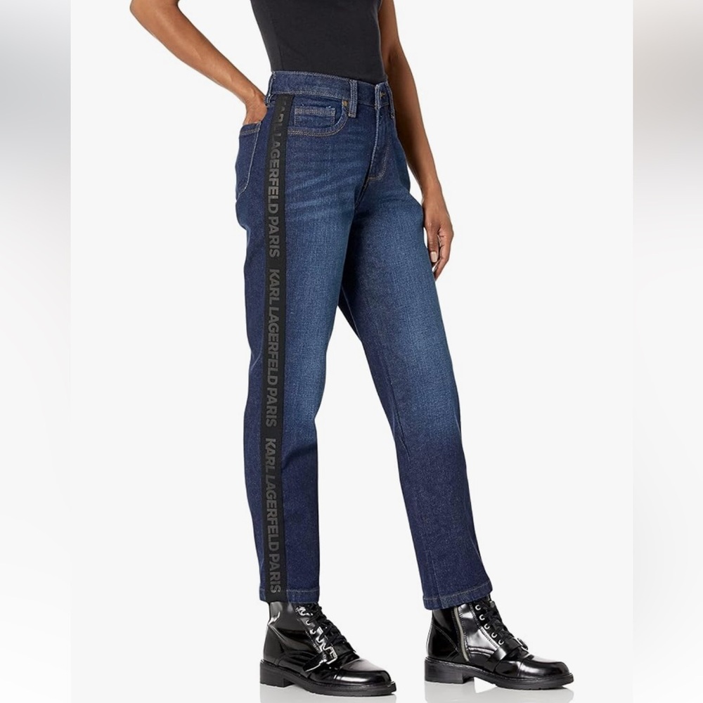 Karl Lagerfeld Dark Blue Straight Leg Jeans